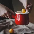 Small Milk Pan with Wooden Handle Non- Pot Saucepan 550ml