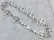 HIGH POLISH 925 STERLING SILVER TREE OF LIFE LINK BRACELET style# br251