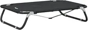 vidaXL Dog Bed - Foldable & Elevated Pet Cot, Anthracite Oxford Fabric, Steel Frame, Portable Design for Indoor/Outdoor - 80x55x18 cm
