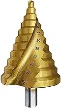 Hotiko HSS Step Drill [12 mm Shank] Taper Drill Diameter 6-55 mm Peeling Drill Ideal for Metal, Wood, Plastics (Gold)