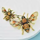 Vintage Bees Brooches Animal Insect Pin Women Men Luxury Coat Jewelry Badge Gift