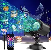 Holiday Projector Lights Outdoor, 20 Patterns Halloween Lights Outdoor with Remote (Black)