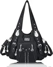 [angel kiss] Shoulder Bag, Women's Shopping Bag, Women's Shopping Bag with Rivet Design, Women's Shopping Bag with Detachable Shoulder Strap