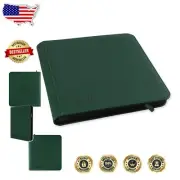 Lightweight Green 12 Pocket Zip Binder for 624 Trading Cards – Stylish Storage