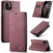 [Generic] for Samsung Galaxy A25 (Color: RED) High End Magnetic Flip Back Case Leather Wallet Design