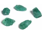 Raw Green Emerald Stones 43.00 Ct Lot of 5 Pcs Natural Emerald Wire Wrapping & Jewelry Making Loo Gemstones