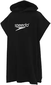 Speedo Kid's Hooded Towel, Black/White, One Size