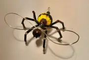 Handmade Bead & Wire Sunflower BUMBLE BEE