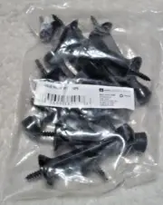 *10 Pack* Home Depot Matte Black Heavy Duty Rigid Door Stop: #223116 (B195)