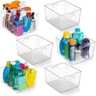 Clear Plastic Storage Bins – XL 6 Pack Perfect Kitchen or Pantry Organization Fr