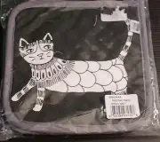 Danica Jubilee Cat Purr Party Chef Potholders Set of 2 New Sealed Now Designs
