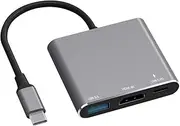USB C Multiport AV Adapter with 4K HDMI Output USB Port & USD3.0 Fasting Charging Port Compatible for MacBook Pro M1/16-20 Air M1/18-20 Ipad pro iMac and Other usbc Devices