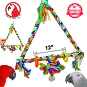 Bonka Bird Toys 1035 Medium Rope Triangle Ring Swing Big Parrot Cage Toy Amazon