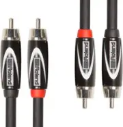 Roland RCC-3-2R2R Hi-Density Oxygen-Free 2X RCA to Dual RCA Jacks (3-ft) Cable