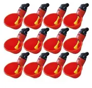 10-Pack Automatic Chicken Waterer Cups - No-Spill Water Feeder for Poultry (Chicks, Ducks, Geese, Turkeys, and Bunnies)