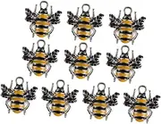 [CIMAXIC] 10pcs Bee Shape Charm Beads Diy Jewelry Making for Bracelets Charms Necklace