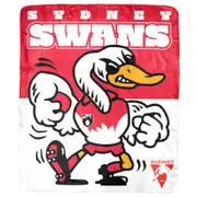 Sydney Swans AFL Coral Fleece Mascot Design Rug Blanket
