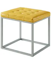 Inspired Home Yellow Logan Ottoman