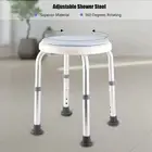 Adjustable Round Bath Shower Stool Aluminum Alloy Swivelling 360°Rotating S