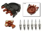 FOR BMW E30E32E34 Ignition Kit NGK Spark Plugs Distributor Cap Rotor OEM Bremi (for: BMW)