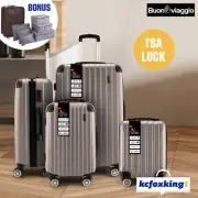 4PCS Luggage Suitcase Trolley Set Travel Storage Hard Case Lock Organiser Bag