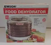 Vintage Emson Electric Food Dehydrator Jerky Maker 5 Trays W/Box Booklet #2218S