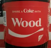 Share A Coke With Wood 2018 Limited Edition Personalized Coca Cola Bottle