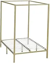 4 Four Poster Double Bed Frame with Gold Finish