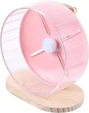 Abaodam 1 Set Decorative Hamster Wheel Silent Chinchilla Running Wheel with Stand for Hamsters Mice Hedgehogs Compact Exercise for