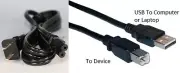 USB Cord Power Cable for Epson Expression Home XP-300 XP320 XP434 XP424 Printer