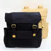 Heavy Duty Canvas Backpack Military Bag Webbing Haversack Travel Pack Daypack Lr