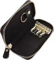 [Healeved] Large Capacity Key Holder Pouch with Zipper PU Small Card Wallet for Women Versatile Key Organizer for Home Office and Car Present for Men and Special Occasions