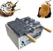 Three holes Fish type waffle machine,electric open mouth taiyaki maker fryer e