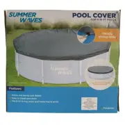Summer Waves 8-10 Ft Pool Cover Fits Both Ring And Metal Frame