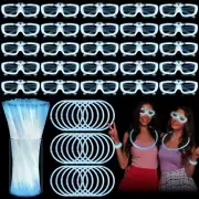 Jenaai 100 Pcs Glow in the Dark Party Supplies 25 Pairs of LED Glasses Glow S...