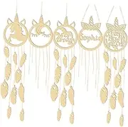 Alipis 5Sets Dream Catcher Making Kit Unicorn Pendants for Home Decoration Portable Craft Supplies for Adults Present for Friends and Family