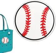 [RELMOS] Sports Charms for Rubber Tute Bag Baseball，Insert Charm for Customizing Your Bag & Showing Your Team Support, Large, Acrylonitrile Butadiene Styrene (ABS), no