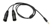 SYSTEM-S Y XLR Cable 100 CM 3 Pin 2x Plug To Jack Aux 3,5 MM Trs