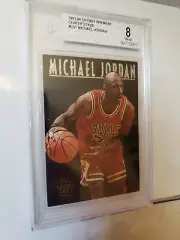 1993-94 skybox premium center stage #cs1 michael jordan 8.0 bgs
