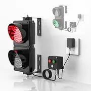 Red/Green LED Charging Dock Traffic Lights, Industrial Signal Lamp for Wall, with Control Switch, Plug & Play, IP54 Waterproof Indicator, Can Be Mounted Horizontally Or Vertical
