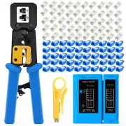 rj45 Crimping Tool for Cat6 Cat5e Cat5, Sturdy Crimper for rj45 rj12/11 Pass-...