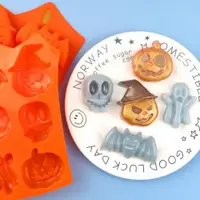 在飛比找ETMall東森購物網優惠-萬圣節蝙蝠幽靈 卡通硅膠蛋糕模具 DIY手工皂模具餅干巧克力