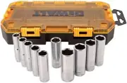 DEWALT DWMT73815 Metric Drive Deep Socket Set (10 Piece), 1/2"