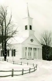 Snowy White Church & Steeple Christmas Holiday Cards By Carlton Card - Set of 4