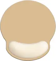 LONNAONE Wrist Rest Support Mouse Pad,Ergonomic Memory Foam Mouse Mat 9x10in Non-Slip Rubber Base Pain Relief Mousepad for Computer, Laptop(Beige Foam)