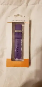 NIB WITHit Silicone Band For Fitbit Charge 4 & Charge 3 - Purple Brand New
