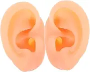 Hoement 1 Pair Realistic Silicone Ear Model for Piercing Practice Flexible Soft Ear Display for Jewelry Teaching and Shop Window Use Durable and Easy to Clean