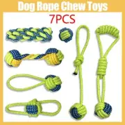 Dog Chew Toys Set 7Pack Durable Puppy Rope Balls Small Medium Dogs Cotton Teeth