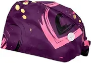 [WOSHJIUK] Working Hat 2 Pack Scrub Caps for Women,Pink and Black Hearts,Tie Back Cap Adjustable Scrub Hat