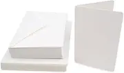 60 Pack White Blank Greeting Cards with Envelopes Set to Paint or Cards Making, Thick Folded 300GSM Cardstock Paper for DIY Christmas, Wedding, Birthday Invitations, Crafts, Homemade Gift (16x10.9 cm)